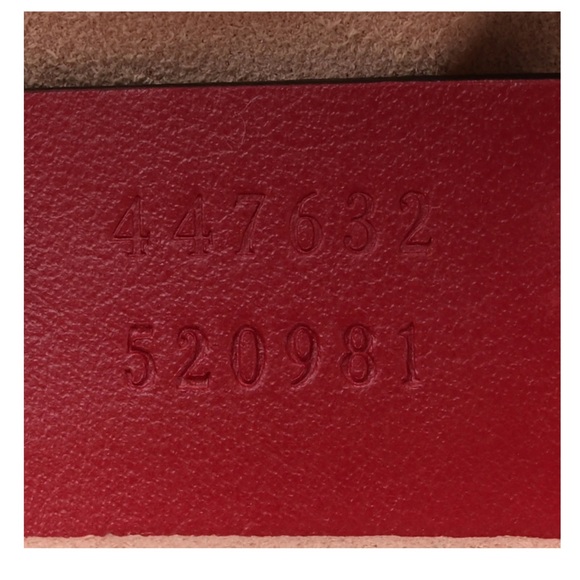 Gucci Red Chevron Leather Crossbody Bag with Gold GG - Picture 7 of 11